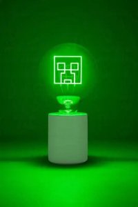 Lampa stołowa Paladone PALADONE Minecraft Creeper lampka - żarówka neonowa (wysokość: 24,3 cm) 4