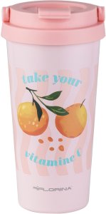 Kubek termiczny nierdzewny Florina Orange Happy 500 ml 1