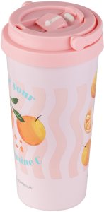 Kubek termiczny nierdzewny Florina Orange Happy 500 ml 2