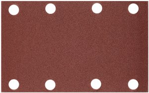 Papiery ścierne na rzep, prostokąt  80 x 130 mm, P240, 5 szt., z 8 otworami do 04-623 3