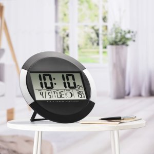 Hama ZEGAR ELEKTRONICZNY ŚCIENNY Z DCF ISCHIA Z TRMOMETREM CZARNY 6