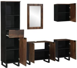 vidaXL Zestaw mebli łazienkowych 5 pcs Biały 38 x 33 x 160 cm 2