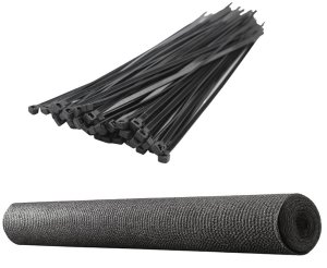 Siatka Cieniująca Na Ogrodzenie Płot Maskująca Szara 1.5M 50M 70g/m? 4