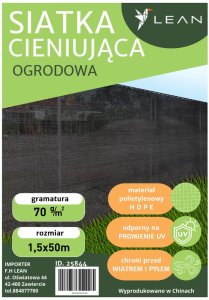 Siatka Cieniująca Na Ogrodzenie Płot Maskująca Szara 1.5M 50M 70g/m? 6