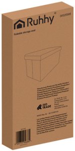 Ruhhy Pufa welurowa czarna 60x30x30 cm 25995 3