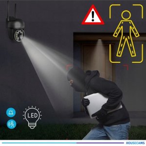 Zewnętrzna Kamera Obrotowa 8MPx IP Wi-Fi ULTRA HD Funkcje AI AUDIO CZARNA 5