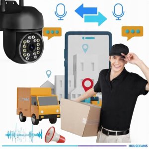 Zewnętrzna Kamera Obrotowa 8MPx IP Wi-Fi ULTRA HD Funkcje AI AUDIO CZARNA 9