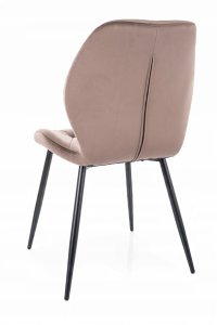Krzesło tapicerowane RICK VELVET cappuccino 7