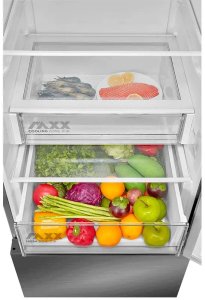 Lodówka Midea Refrigerator | MDRB600MME46 | Energy efficiency class E | Free standing | Combi | Height 201 cm | No Frost system | Fridge net capacity 313 L | Freezer net capacity 130 L | Display | 35 dB | Stainless steel 13