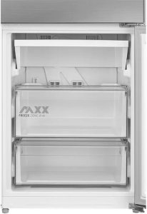 Lodówka Midea Refrigerator | MDRB600MME46 | Energy efficiency class E | Free standing | Combi | Height 201 cm | No Frost system | Fridge net capacity 313 L | Freezer net capacity 130 L | Display | 35 dB | Stainless steel 17