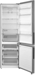 Lodówka Midea Refrigerator | MDRB600MME46 | Energy efficiency class E | Free standing | Combi | Height 201 cm | No Frost system | Fridge net capacity 313 L | Freezer net capacity 130 L | Display | 35 dB | Stainless steel 2