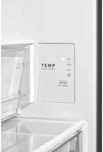 Lodówka Midea Refrigerator | MDRB600MME46 | Energy efficiency class E | Free standing | Combi | Height 201 cm | No Frost system | Fridge net capacity 313 L | Freezer net capacity 130 L | Display | 35 dB | Stainless steel 24