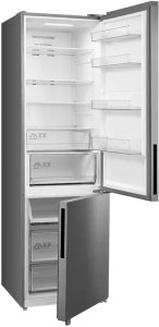 Lodówka Midea Refrigerator | MDRB600MME46 | Energy efficiency class E | Free standing | Combi | Height 201 cm | No Frost system | Fridge net capacity 313 L | Freezer net capacity 130 L | Display | 35 dB | Stainless steel 6