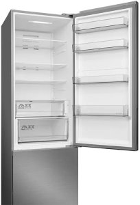 Lodówka Midea Refrigerator | MDRB600MME46 | Energy efficiency class E | Free standing | Combi | Height 201 cm | No Frost system | Fridge net capacity 313 L | Freezer net capacity 130 L | Display | 35 dB | Stainless steel 10