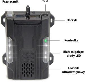 Odstraszacz kun myszy gryzoni do auta 12V ultradźwięki LED wibracje 3