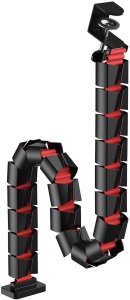 Organizer kabli / maskownica do biurka Nano RS, 1345mm, czano czerwony, RS125 3