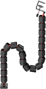 Organizer kabli / maskownica do biurka Nano RS, 1345mm, czano czerwony, RS125 4