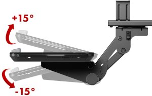 Uchwyt na klawiaturę podbiurkowy Maclean, regulowany, max. 5kg, czarny,  MC-156 B 7