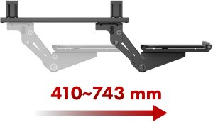 Uchwyt na klawiaturę podbiurkowy Maclean, regulowany, max. 5kg, czarny,  MC-156 B 8