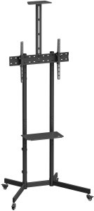 Stand / wózek do TV Maclean, półka na kamerę, na kółkach, 37-70", max. obciążenie 45kg/5kg półka, max. VESA 600x400, MC-113 B 2