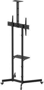 Stand / wózek do TV Maclean, półka na kamerę, na kółkach, 37-70", max. obciążenie 45kg/5kg półka, max. VESA 600x400, MC-113 B 3