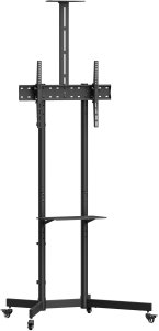 Stand / wózek do TV Maclean, półka na kamerę, na kółkach, 37-70", max. obciążenie 45kg/5kg półka, max. VESA 600x400, MC-113 B 6