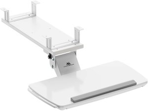 Maclean Uchwyt na klawiaturę podbiurkowy , regulowany, max. 5kg, biały, MC-156 W 2