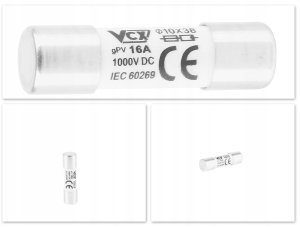 VCX Wkładka bezpiecznikowa gPV 10x38 16A DC VCX CF 10PV 16A 3