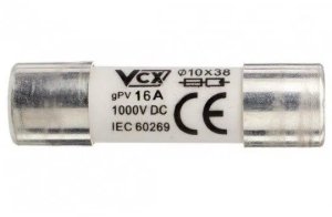 VCX Wkładka bezpiecznikowa gPV 10x38 16A DC VCX CF 10PV 16A 5