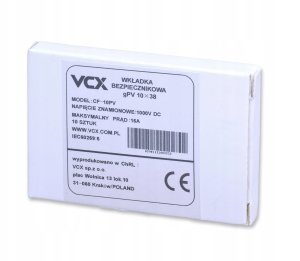 VCX Wkładka bezpiecznikowa gPV 10x38 16A DC VCX CF 10PV 16A 7