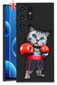 ETUI do Samsung Galaxy S25 Ultra WZORY | SILIKONOWE MATT CASE + SZKŁO 9H 1