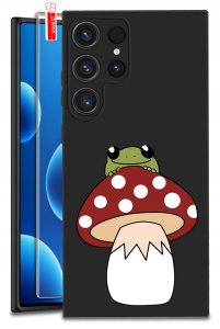 ETUI do Samsung Galaxy S25 Ultra WZORY | SILIKONOWE MATT CASE + SZKŁO 9H 1
