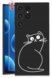 ETUI do Samsung Galaxy S25 Ultra WZORY | SILIKONOWE MATT CASE + SZKŁO 9H 1