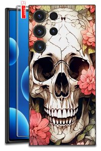 ETUI do Samsung Galaxy S25 Ultra WZORY | SILIKONOWE MATT CASE + SZKŁO 9H 1