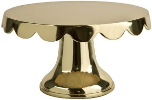 Patera ozdobna metalowa złota 24x24x13,5 cm mała 2