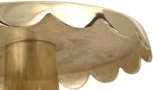 Patera ozdobna metalowa złota 24x24x13,5 cm mała 7