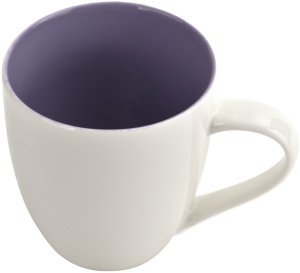 Kubek porcelanowy 470 ml Biały - fioletowy 4