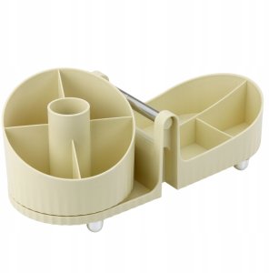 Organizer Na Kosmetyki Akcesoria Biurowe Uchwyt Beżowy 2