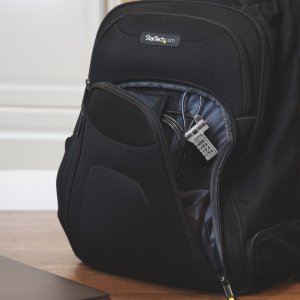 Linka zabezpieczająca StarTech .com 25-Pack Laptop Lock, Compatible w/Noble Wedge/Nano/K-Slot - zamek kablowy zabezpieczający - srebrny, czarny - 2 m - zgodny z TAA (Packung mit 25) 8