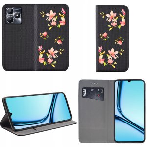 krainaGSM Etui do Realme Note 60 MAGNET WZORY CASE PORTFEL + SZKŁO 9H 2
