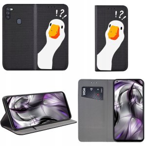Etui do Samsung Galaxy M11 MAGNET WZORY CASE PORTFEL + SZKŁO 9H 2
