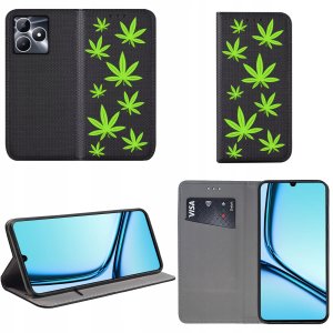krainaGSM Etui do Realme Note 60 MAGNET WZORY CASE PORTFEL + SZKŁO 9H 2