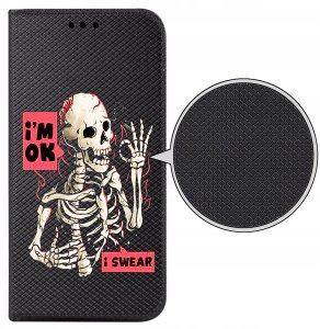 krainaGSM Etui do Samsung Galaxy A20e MAGNET WZORY CASE PORTFEL + SZKŁO 9H 3