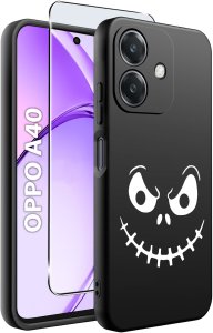 Etui do Oppo A40 | A40M | WZORY | SILIKONOWE MATT SZKŁO 9H 2