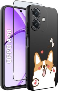 Etui do Oppo A40 | A40M | WZORY | SILIKONOWE MATT SZKŁO 9H 2