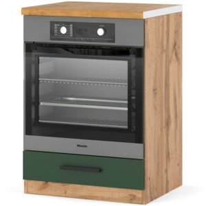 Szafka Kuchenna Stojąca Piekarnik Blat 60cm Blande Wotan Butelkowa Zieleń 1
