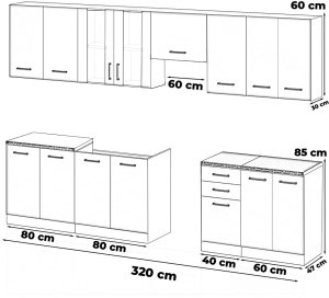 Meble Kuchenne Szare Narożne Nowoczesne Kuchnia Modułowa Rossa 6.8m Pojemna 2