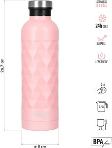 NC3805 BUTELKA TURYSTYCZNA 750ML RÓŻOWA NILS CAMP 3
