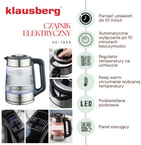 Czajnik Klausberg KB-7888 Srebrny 7