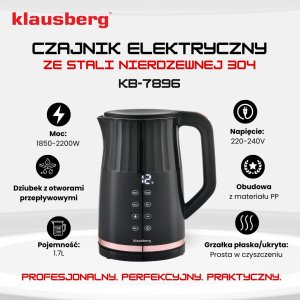 Czajnik Klausberg KB-7896 Czarny 11